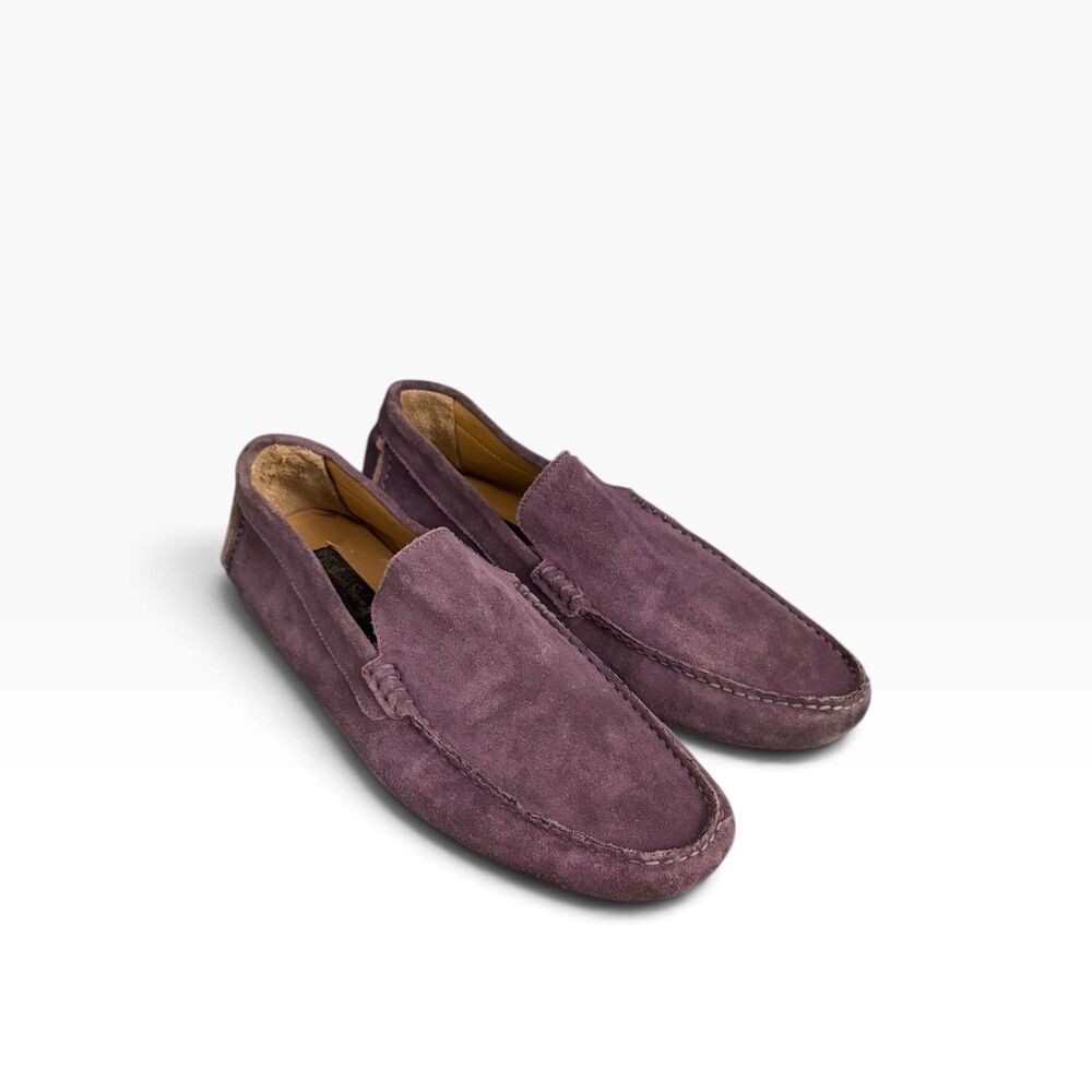 To Boot New York Adam Derrick Lewis Driving Loafers Purple Shoes Italy Sz 9
